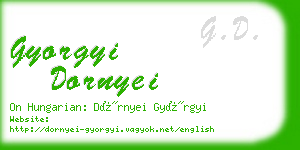 gyorgyi dornyei business card